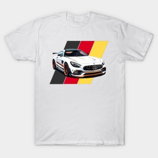 Mercedes amg with germany flag victor art T-Shirt